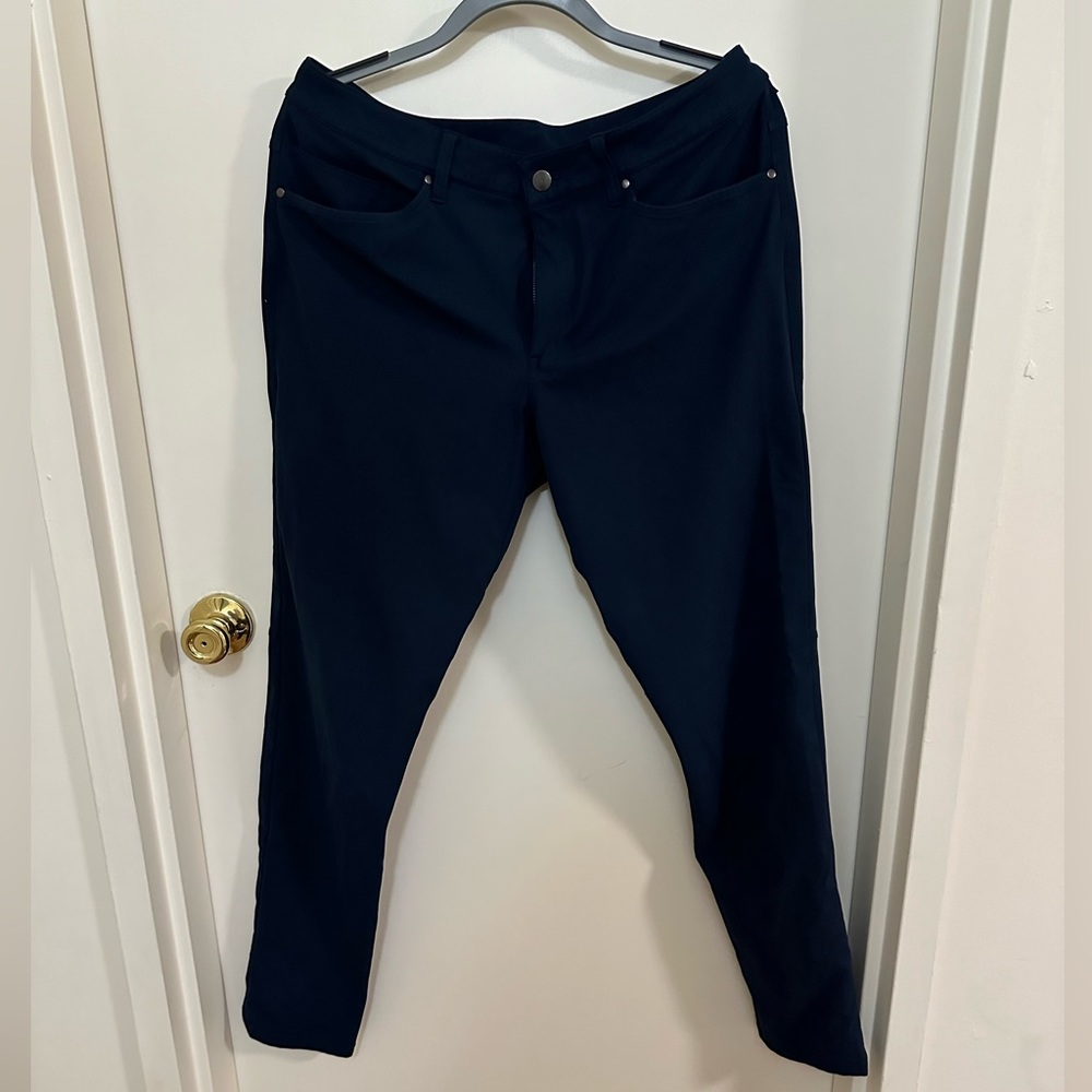 Navy Lulu Pants (Size unknown, roughly a 34x32)